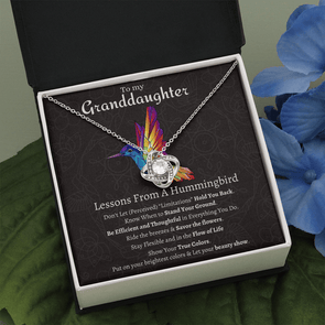 Love Knot Granddaughter Lessons From a Hummingbird Necklace - We Love Hummingbirds