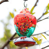 Beautiful Hand Blown Glass Hummingbird Feeder - Holds 38 oz of Nectar