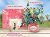 Hummingbird Flower Bouquet Pop Up 12" Card - 3D