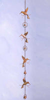 Flamed Copper Hummingbird Rain Chain