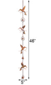 Flamed Copper Hummingbird Rain Chain