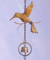Flamed Copper Hummingbird Rain Chain