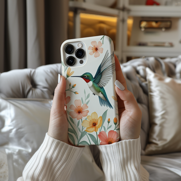 Hummingbird Floral Coquette Phone Case for iPhone & Samsung