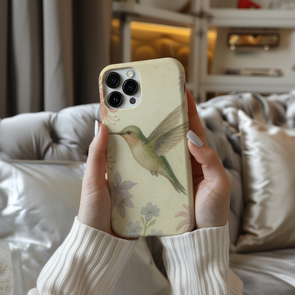Hummingbird Vintage Floral Phone Case for iPhone & Samsung