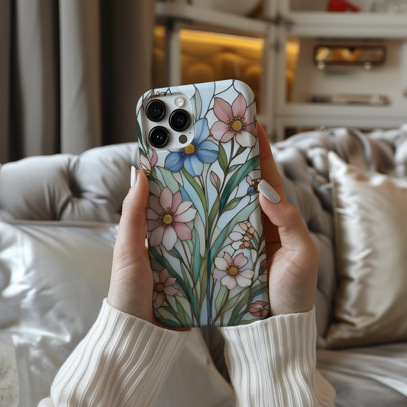 Floral Stained Glass Phone Case for iPhone & Samsung