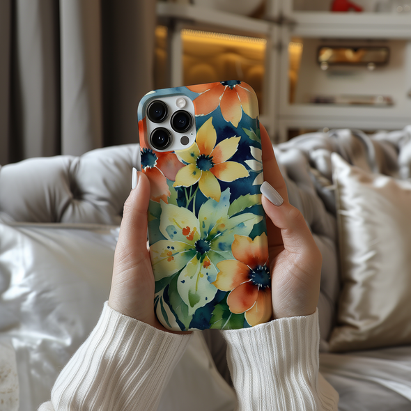 Vintage Botanical Flower Art Phone Case for iPhone & Samsung