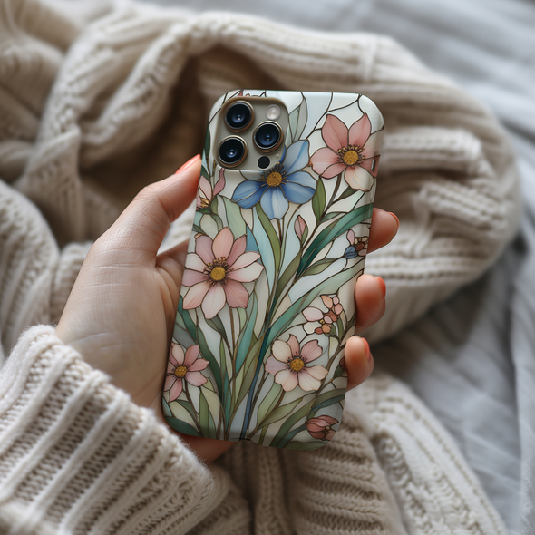 Floral Stained Glass Phone Case for iPhone & Samsung