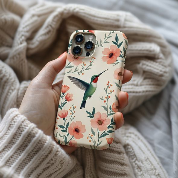 Hummingbird Floral Phone Case for iPhone & Samsung