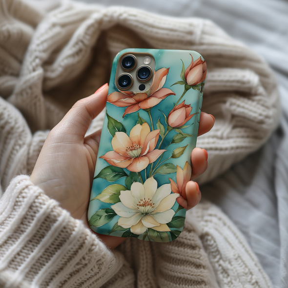 Floral Watercolor Botanical Art Flower Phone Case for iPhone & Samsung