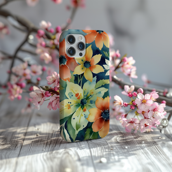 Vintage Botanical Flower Art Phone Case for iPhone & Samsung