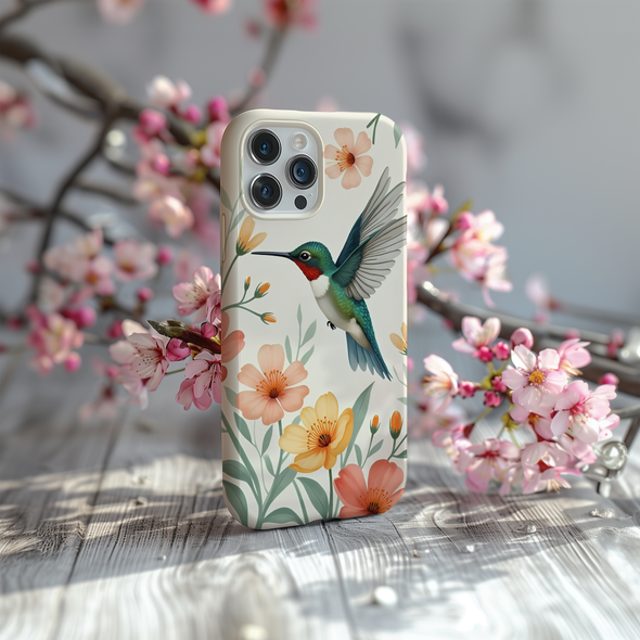 Hummingbird Floral Coquette Phone Case for iPhone & Samsung