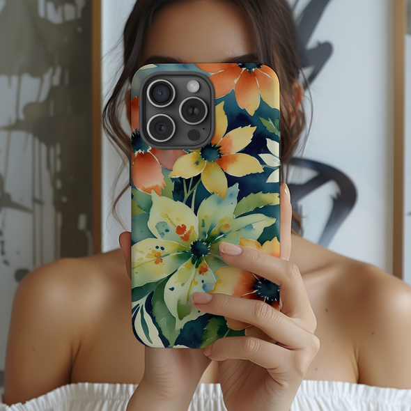 Vintage Botanical Flower Art Phone Case for iPhone & Samsung