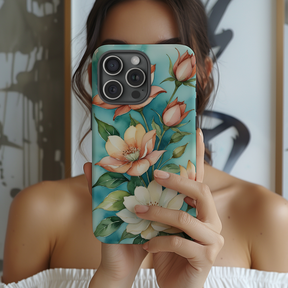 Floral Watercolor Botanical Art Flower Phone Case for iPhone & Samsung