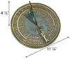 10" Verdigris Brass Grow Old With Me Sundial - We Love Hummingbirds