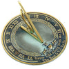 10" Verdigris Brass Grow Old With Me Sundial - We Love Hummingbirds