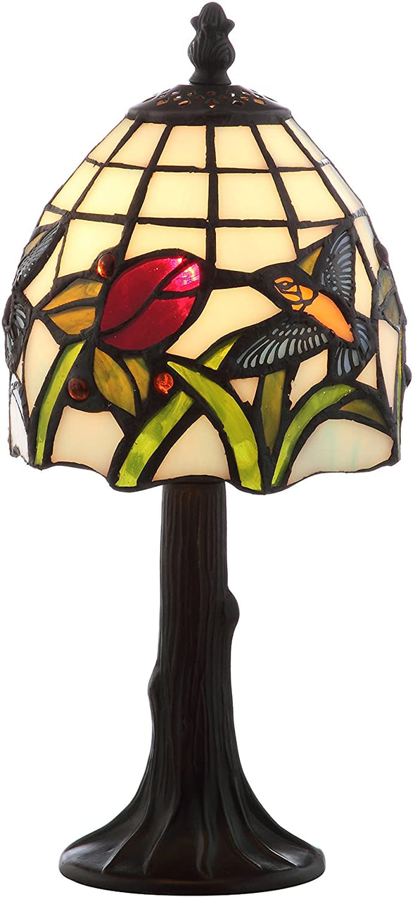 12" LED Tiffany Hummingbird Lamp - We Love Hummingbirds