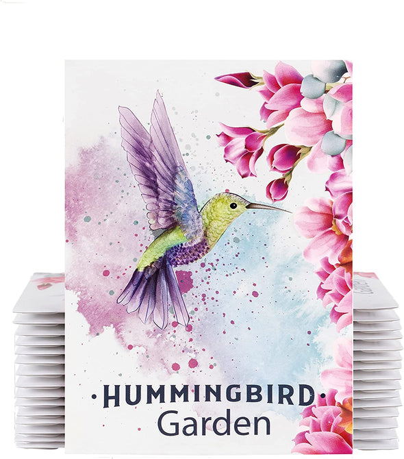 20 Hummingbird Garden Wildflower Seed Packets - We Love Hummingbirds