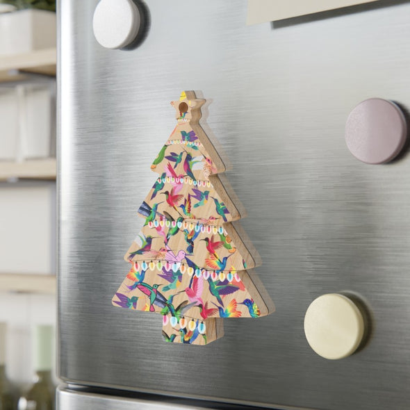 2021 Hummingbird Christmas Wooden Tree Ornament - We Love Hummingbirds