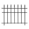 37' x 30' Black Classic Finial Fence Section - We Love Hummingbirds