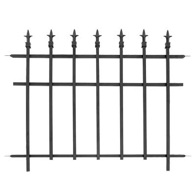 37' x 30' Black Classic Finial Fence Section - We Love Hummingbirds