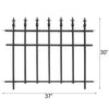 37' x 30' Black Classic Finial Fence Section - We Love Hummingbirds