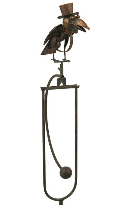 54" Staked Steel Dapper Bird Rocker - We Love Hummingbirds