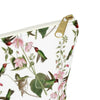 Hummingbird Beauty Accessory Pouch & Makeup Bag - (White Zipper)