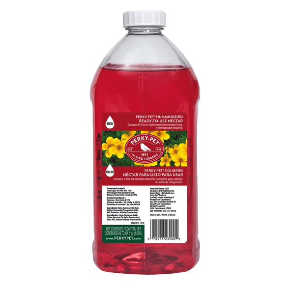 64 Oz. Red Ready-To-Use Hummingbird Nectar - We Love Hummingbirds