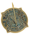 9.875" Verdigris Brass Happiness Sundial - We Love Hummingbirds