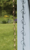 Aged Copper Aspen Leaf and Bell Rain Chain - We Love Hummingbirds