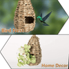 AQUEENLY Hummingbird House Set of 3 Hand Woven Hummingbird Houses Nest Small Hanging Audubon Birdhouse - We Love Hummingbirds