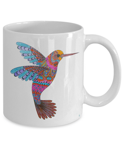 We Love Hummingbirds - "Fun Facts" Limited Edition Coffee Mug - Right Handle