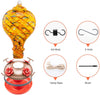 Beautiful Amber Citrine Hand Blown Glass Hummingbird Feeder - Holds 32 oz of Nectar - We Love Hummingbirds