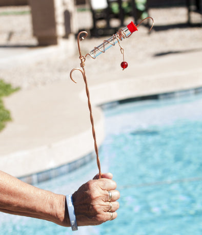 Beautiful Copper Hand Wand Nectar Feeder for Hummingbirds - Easy, Quick, & Simple-to-Use! - We Love Hummingbirds