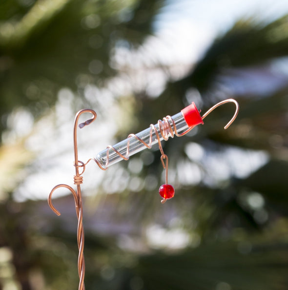 Beautiful Copper Hand Wand Nectar Feeder for Hummingbirds - Easy, Quick, & Simple-to-Use! - We Love Hummingbirds