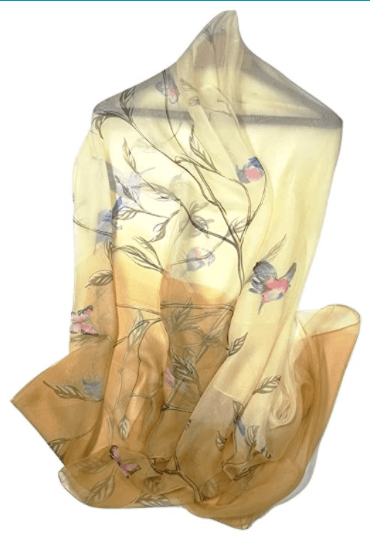 Beautiful Floral Hummingbird Silk Scarf - We Love Hummingbirds