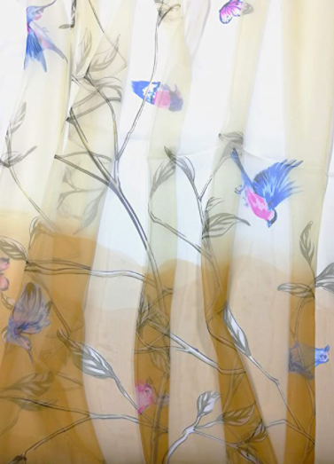 Beautiful Floral Hummingbird Silk Scarf - We Love Hummingbirds