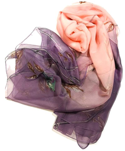 Beautiful Floral Hummingbird Silk Scarf - We Love Hummingbirds