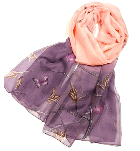 We Love Hummingbirds Beautiful Floral Hummingbird Silk Scarf Beige