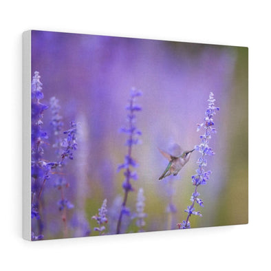 Beautiful Hummingbird in Purple Flowers Wall Art Decor - We Love Hummingbirds