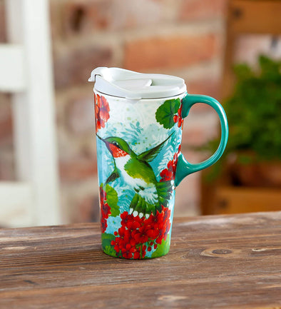 Beautiful Nature Inspired Trio of Birds Ceramic Perfect Cup - We Love Hummingbirds
