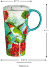 Beautiful Nature Inspired Trio of Birds Ceramic Perfect Cup - We Love Hummingbirds