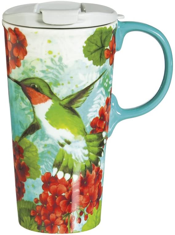 Beautiful Nature Inspired Trio of Birds Ceramic Perfect Cup - We Love Hummingbirds