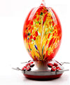 Beautiful Red Phoenix Hand Blown Glass Hummingbird Feeder - Holds 25 oz of Nectar - We Love Hummingbirds