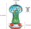 Beautiful Starry Night Mushroom Hand Blown Glass Hummingbird Feeder - Holds 28 oz of Nectar - We Love Hummingbirds