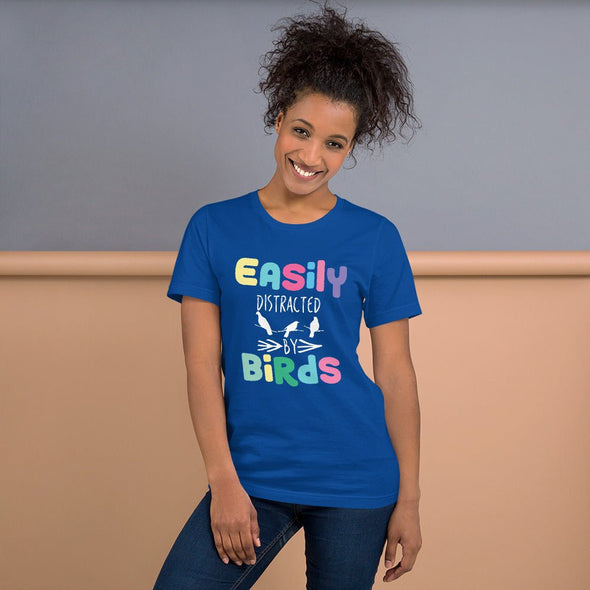 Birds Funny T-Shirt Easily Distracted By Birdies - Gift idea Bird Watchers, Bird Lover Gift Idea, Hummingbird Gift Idea, Funny Bird Shirt - We Love Hummingbirds