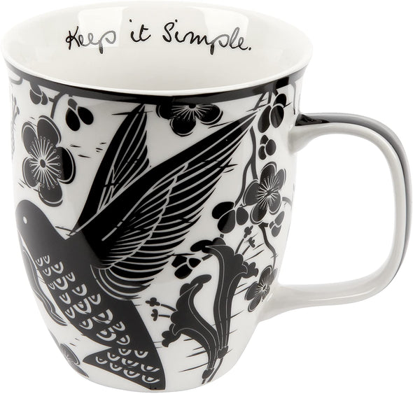 Black and White Hummingbird Mug - We Love Hummingbirds