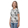 Black and White Hummingbirds All Over T-shirt - We Love Hummingbirds