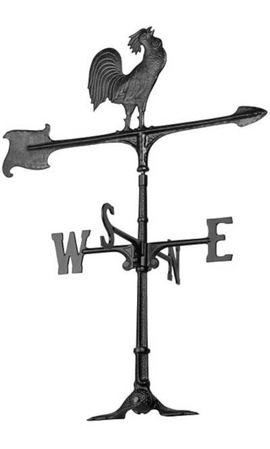 Black Rooster Large Accent Weathervane - We Love Hummingbirds