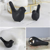 Black Small Ceramic Bird Statues for Bird Love Home Decor - We Love Hummingbirds